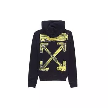 Off-White Acrylic Arrows Slim Hoodie Мужские топы Черный OMBB034F19E300101060 S