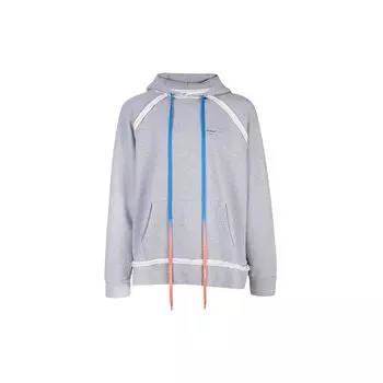 Off-White Акриловые стрелы Incomp Hoodie Melange Grey Мужские топы OMBB057F19E300100730