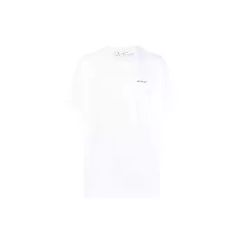 Off-White Arrows Logo Print Tee White Men Tops OMAA038C99JER0080110 L