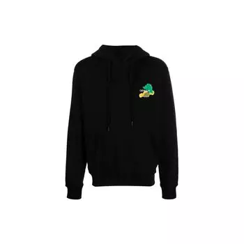 OFF-WHITE Brush Arr Slim Hoodie Black Men Streetwear OMBB097S23FLE0041084 M