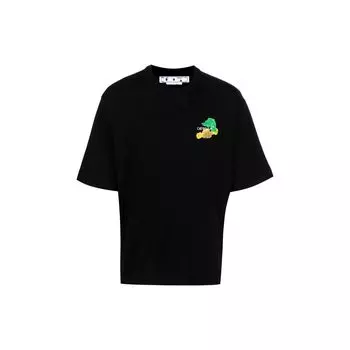 Off-White Brush Arrow Over Skate Футболка с короткими рукавами Белые/Разноцветные мужские топы OMAA120S23JER0011084 S