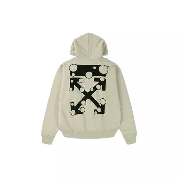 Off-White Bubble Arrow Skate Толстовка Abbey Stone Мужские топы кремового цвета OMBB085F21FLE0111710 M
