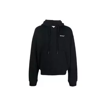 Off-White Caravag Arrow Over Hoodie Черные/белые мужские топы OMBB037C99FLE0031001 XXS