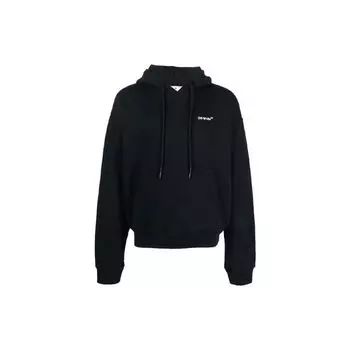 Off-White Caravag Arrow Over Hoodie Черные/белые мужские топы OMBB037C99FLE0031001 S