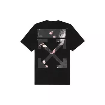 Off-White Caravaggio Arrow Футболка Черные мужские топы OMAA038S201850041088 XS
