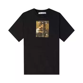 Off-White Caravaggio Boy Over Tee Черные/разноцветные мужские топы OMAA038F21JER0051084 S