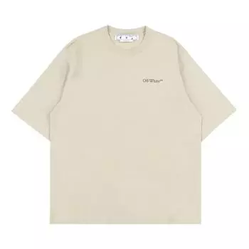 Off-White Caravaggio Crowning Skate Tee Темно-песочные мужские топы Тан OMAA119S22JER0041710 XXS