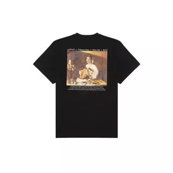 Off-White Caravaggio футболка с короткими рукавами, черные/разноцветные мужские топы OMAA038F21JER0061084 S