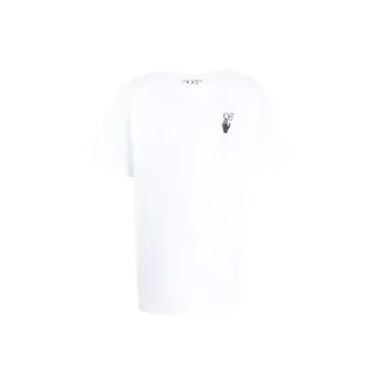 Off-White Caravaggio Lute Over Tee Белые/разноцветные мужские топы OMAA038F21JER0060184 XXS