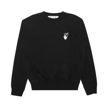 Off-White Caravaggio Lute Slim Crewneck черные/разноцветные мужские топы OMBA025F21FLE0081084 L