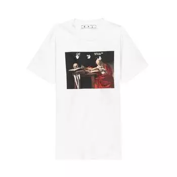 Off-White Caravaggio Slim Tee Белые мужские топы OMAA027R21JER0040125 XL