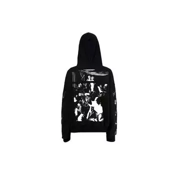 Off-White Caravaggio Square Over Sweatshirt Черные мужские топы OMBB037S20E300051088 XS
