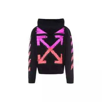Off-White Черные мужские топы с капюшоном Marker Slim OMBB034R21FLE0031032