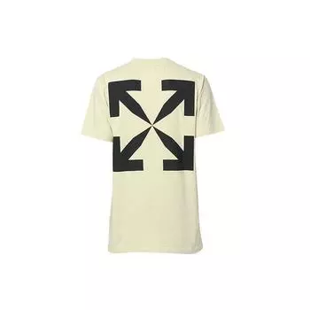 Off-White Climbing Arrows Футболка с круглым вырезом и короткими рукавами Мужские топы Бежевый OMAA027S201850156110 M