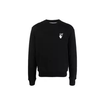 Off-White Degrade Arrow Тонкие черные/разноцветные мужские топы с круглым вырезом OMBA025F21FLE0061084 S