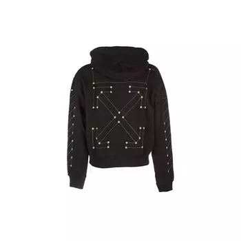 Off-White Diag Backbone Print Hoodie Мужские топы Черный OMBB037E19E300011091 S