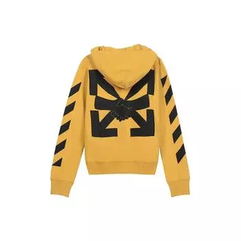 Off-White Diag Соглашение Тонкая Толстовка Охристо-желтые/коричневые мужские топы OMBB034F20FLE0091610