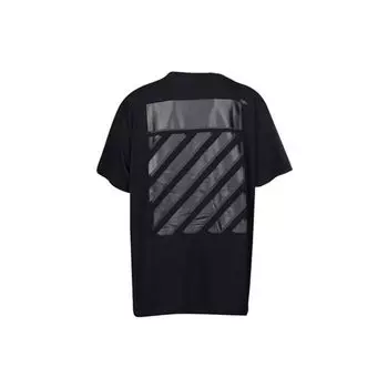 Off-White Diag Tab поверх футболки с короткими рукавами Черные/черные мужские топы OMAA038C99JER0041010 S