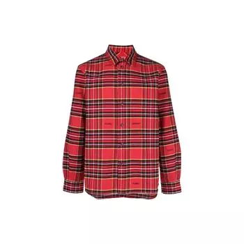 Off-White Фланелевая рубашка для скейтбординга, красные/черные мужские топы OMGA227S23FAB0012510 L