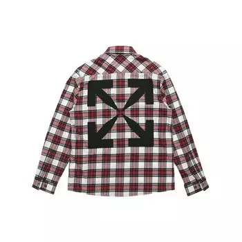 Off-White Фланелевая рубашка в клетку Arrow Красные мужские топы OMGA133R21FAB0022500 S