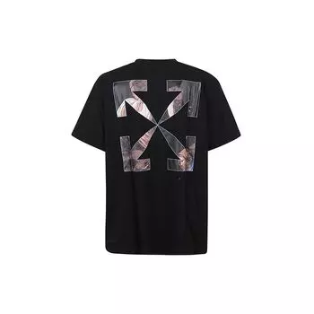 OFF-WHITE Футболка Caravaggio Angel S/S, черная мужская уличная одежда OMAA038E20JER0061010 XXS