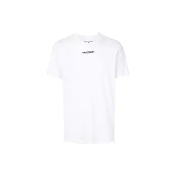 Off-White Футболка с коротким рукавом и круглым вырезом FW20 Workers, мужские топы, белая OMAA027E20JER0210110 M