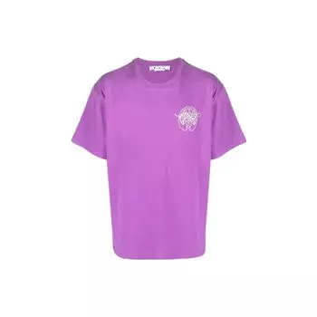 Off-White Футболка с коротким рукавом и круглым вырезом Ss23 с геометрическим принтом логотипа, мужская, лавандового цвета OMAA038S23JER0033601 XXS