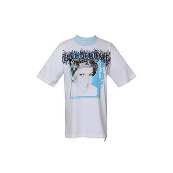 Off-White Футболка с круглым вырезом и принтом «Принцесса Диана» Женские топы Белый OWAA029S187781220188 XXS