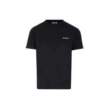 Off-White Футболка Scratch Arrow черная мужская уличная одежда OMAA027F23JER0101001 XS