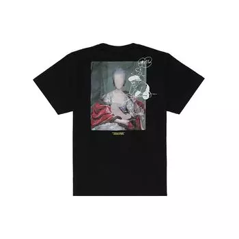 Off-White FW19 Фотопринт Свободная футболка с коротким рукавом Мужские топы Черный OMAA038E191850051088 XS