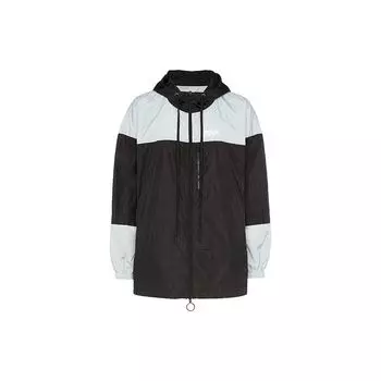 Off-White Fw19 Лоскутная ветровка с принтом логотипа, длинная куртка с капюшоном, мужская верхняя одежда, черный, белый, OMEA169E19E060031091 M
