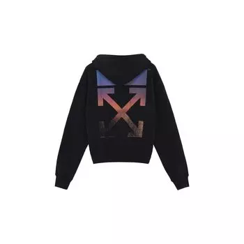 Off-White FW21 Толстовка с принтом «Стрелка» Свободного кроя Мужские топы Черный OMBB037F21FLE0051084 S