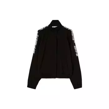 Off-White FW22 Толстовка с логотипом алфавита на молнии, женская верхняя одежда, черная OWVL016C99JER0011000 XS