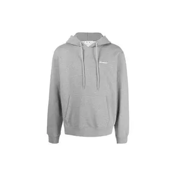 Off-White FW22 Толстовка с длинным рукавом в волнистую диагональную полоску Мужские толстовки серого цвета OMBB097F22FLE0150801 M