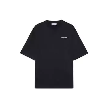 Off-White FW23 Back Arrow Print Short Sleeve T-Shirt Regular Fit Unisex Tops Black OMAA120524JER0011001 L