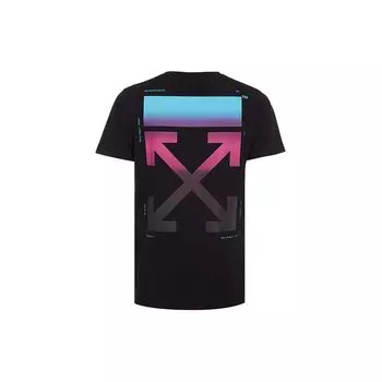 Off-White Gradient Arrow Футболка с коротким рукавом Мужские топы Черные OMAA038F181850051088 XS