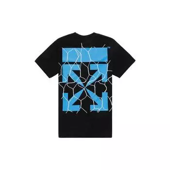 Off-White Green Fence Arrows Футболка с короткими рукавами Мужские топы Черные OMAA027S201850021030 S