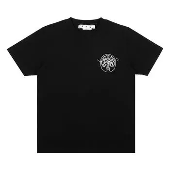 Off-White Hand Arrow Slim футболка черные/белые мужские топы OMAA027S23JER0071001 S