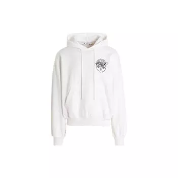 Off-White Hand Arrow свободная толстовка с капюшоном белый/черный мужские топы OMBB110S23FLE0030110 M