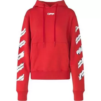 Off-White Худи свободного кроя мужское толстовки красное OMBB034G20FLE0172584 S