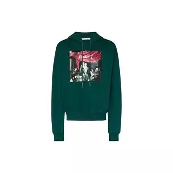 Off-White Картина Караваджо на капюшоне Темно-зеленые мужские топы OMBB037E20FLE0035710 XS