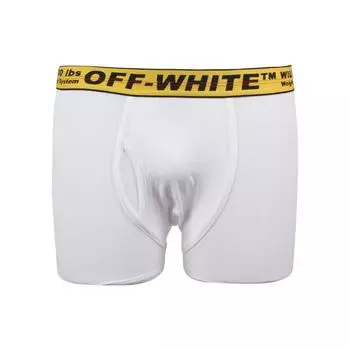 Off-White Классические промышленные трусы-боксеры Tripack белые/желтые мужские трусы OMUA001C99FAB0030118 S
