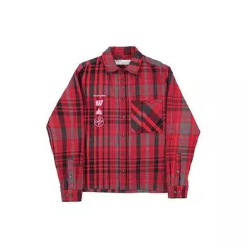 Off-White клетчатая рубашка Mariana De Silva красные мужские топы OMGA060E19E230052088 S