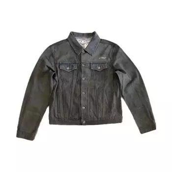 Off-White Куртка с длинным рукавом с алфавитным воротником, мужские куртки обычного кроя, серые OMYE079C99DEN0044001SD S