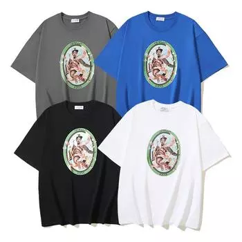 Off-White Летняя новая футболка Angel Logo Print Classic с короткими рукавами для мужчин и женщин, парная футболка 2025 года S