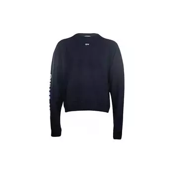 Off-White Толстовка с круглым вырезом с буквенным принтом, мужские топы обычного кроя, черный OMBA035S19D250171088 S