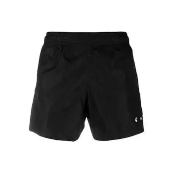 Off-White Logo Купальники Черно-белые мужские купальники OMFA003R21FAB0011001