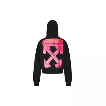 Off-White Marker Over Hoodie Черные мужские топы OMBB037E20FLE0021025 XS