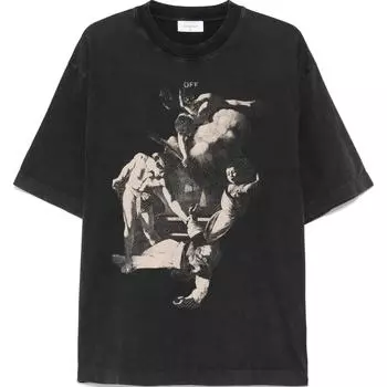Off-White Martyrdom Skate Short-Sleeve Tee Vintage Black Men Tops OMAA120S25JER00H1361 S