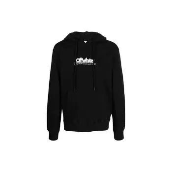 OFF-WHITE Массивная толстовка с логотипом, черная мужская уличная одежда OMBB097S23FLE0051001 M
